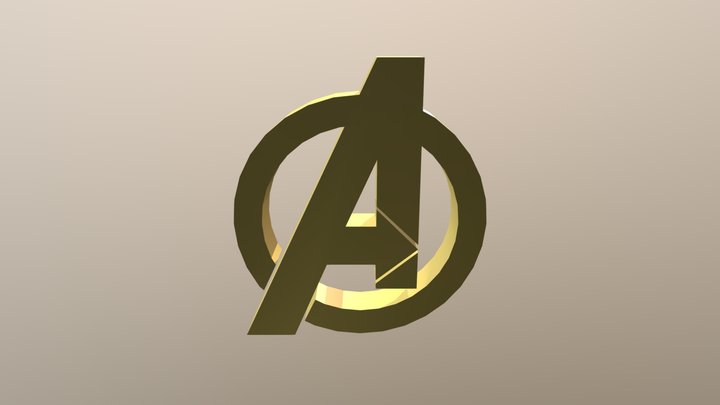 Avengers Logo 3D Model