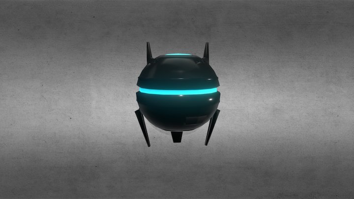 Simple Sci-fi drone 3D Model