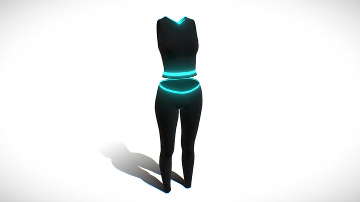 Cyberpunk woman body suit 3D Model