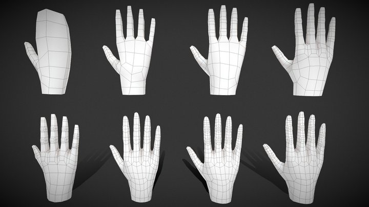 Hands Collection 3D Model