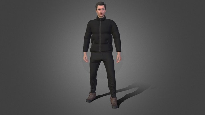 Winter Hiking Clothes Man with Backpack Rigged 3D Model $249 - .max - Free3D