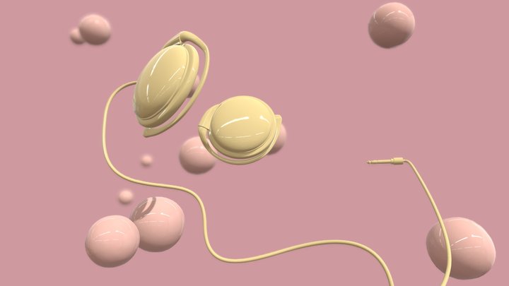Retro-Headphones 3D Model