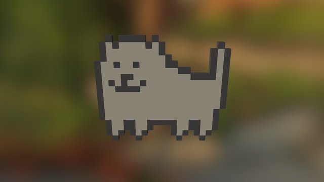 Undertale-annoying Dog 3D Model