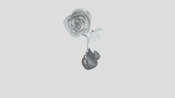 Heart Rose 3D Model