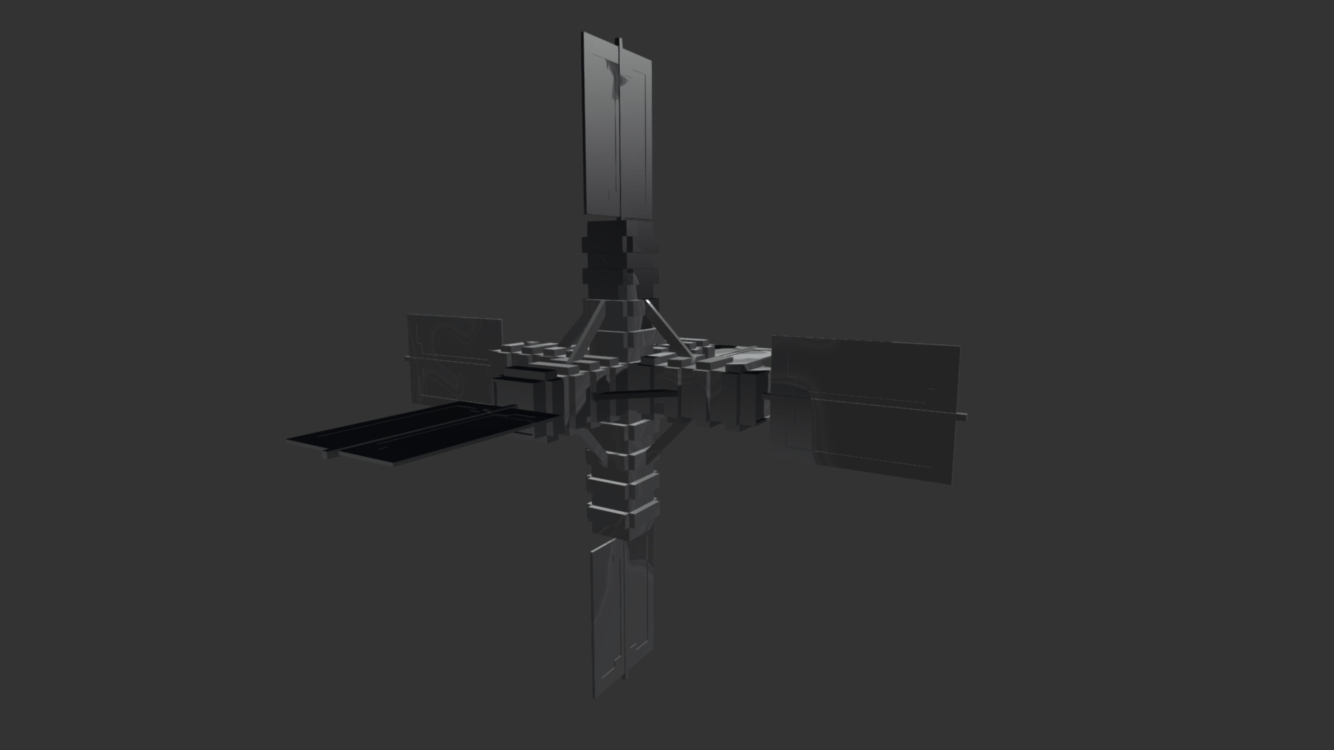 3D model Space Station - This is a 3D model of the Space Station. The 3D model is about a white room with a table and chairs.