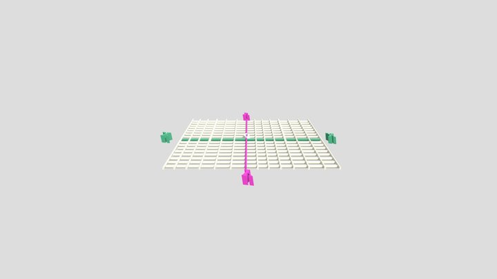 Coordinate Grid With Axes 3D Model