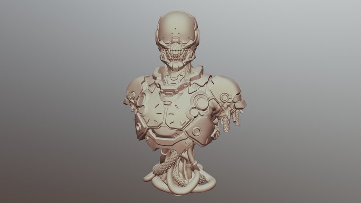 Robot Bust 3D Model
