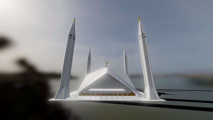 Faisal Masjid/Mosque - Islamabad, Pakistan 3D Model