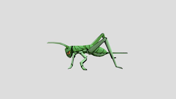 Handpainted Kricket Enemy 3D Model