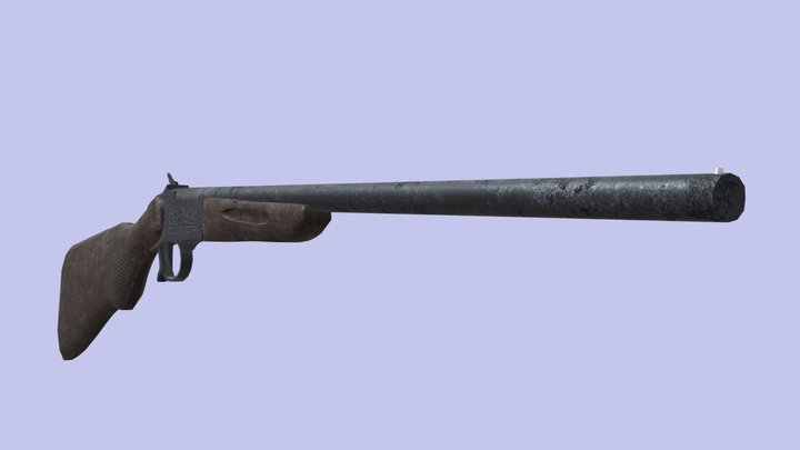 Izh-17 old shotgun 3D Model