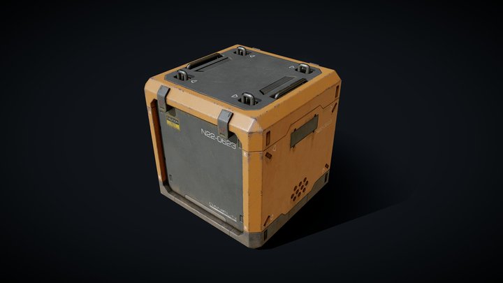 Sci-Fi Crate Practice 1 [Game Ready] 3D Model