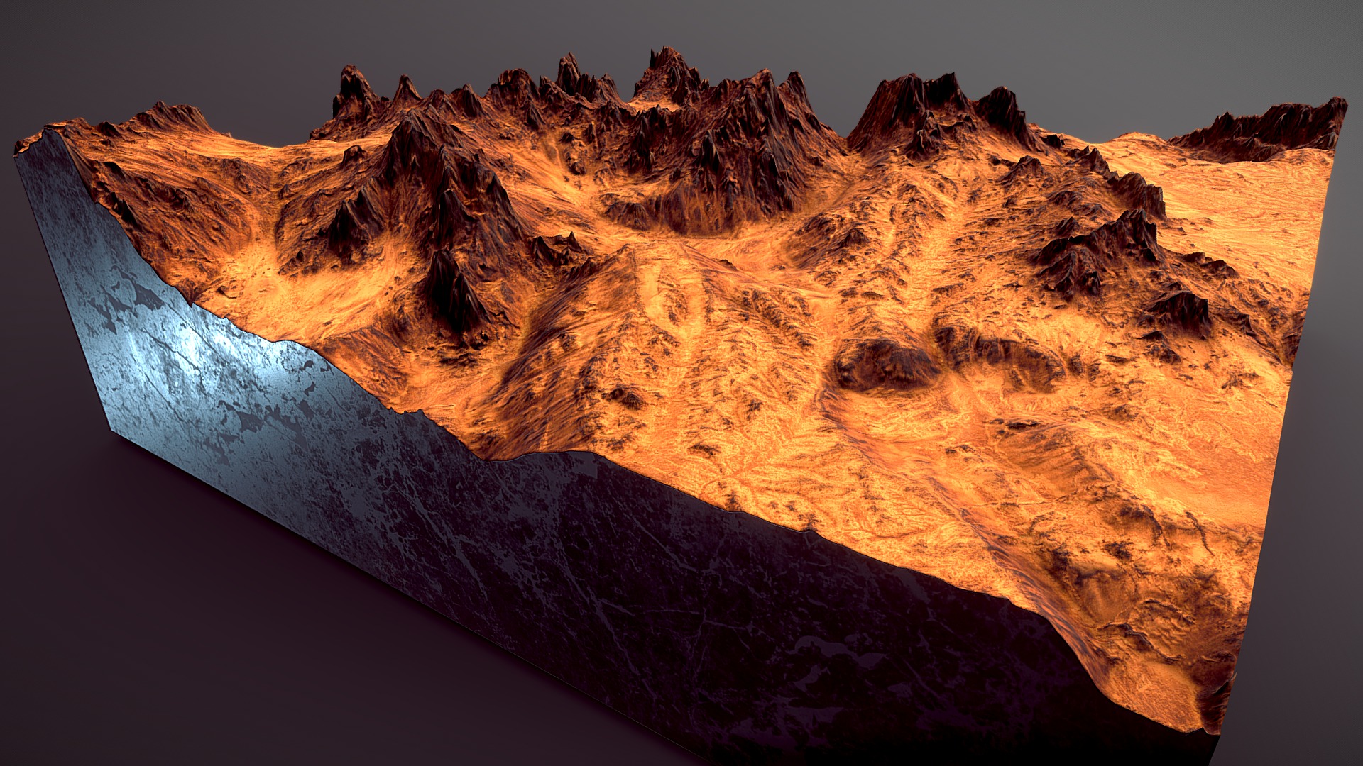 3D model Martian Landscape - This is a 3D model of the Martian Landscape. The 3D model is about a close-up of a desert.