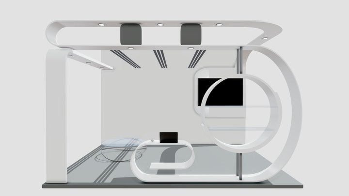 Modern and Elegant Booth ATHENA 3D Model