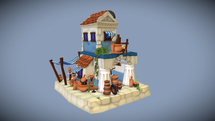 DAEVillages2021: Ancient Greek City Pottery 3D Model