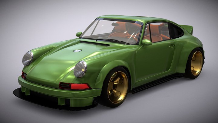 XYZ School Coursework: Draft Porsche 964 Singer 3D Model