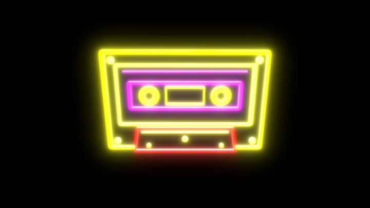 cassete neon 3D Model