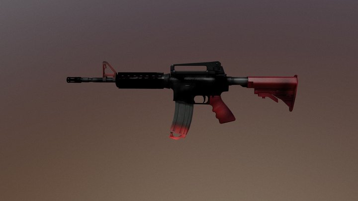 M4a4 Blood Sport 3D Model
