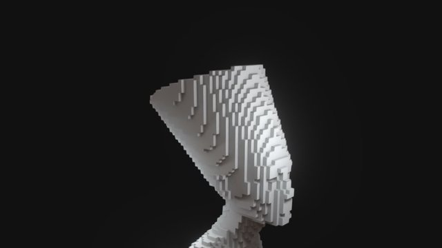 Nefertiti Voxel 3D Model