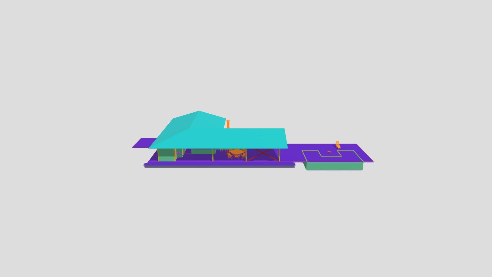Casa Fazenda - Modelo 5 - R00 - Vista 3D