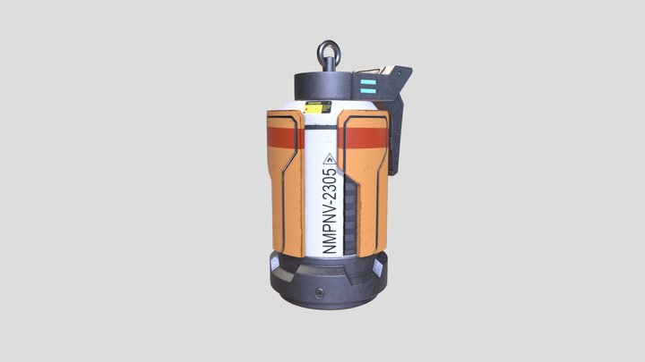 Sci Fi Grenade 3D Model