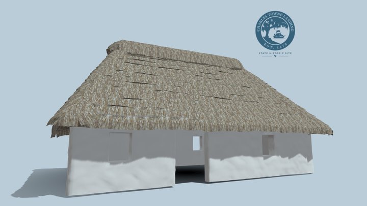 c.1670 cratchet building in town commons 3D Model