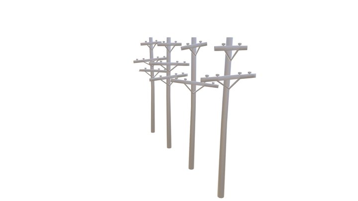 Telephone Poles (untextured) 3D Model