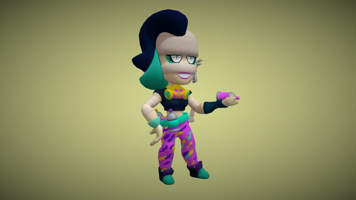 Graffiti Artist Emz 3D Model
