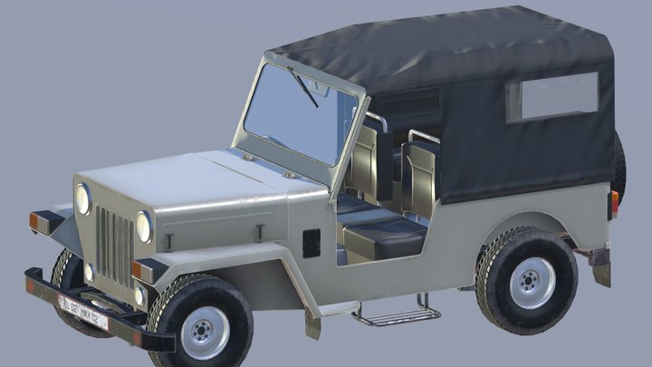 Jeep game model ( incude UE rig file ) 3D Model