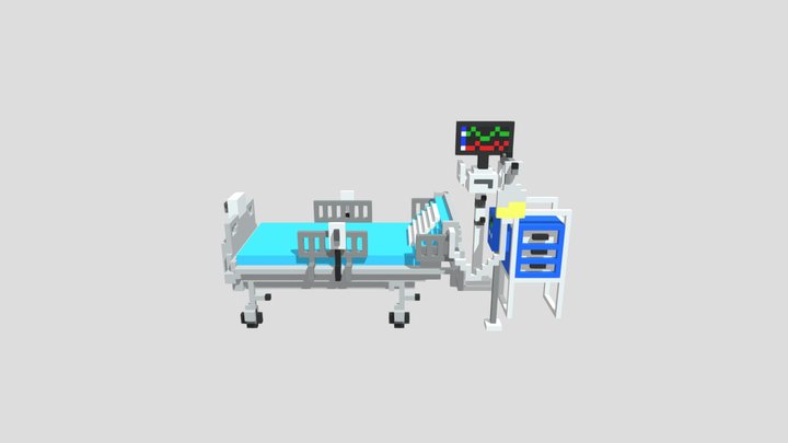 Voxel University Kit: Hospital Bed 3D Model