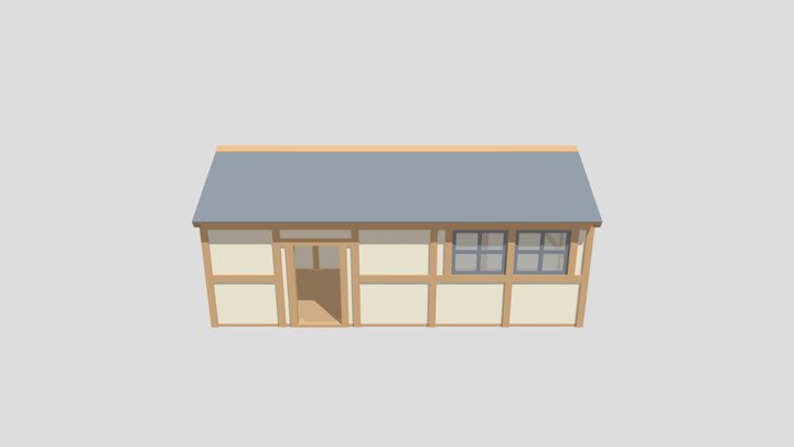 Cabin House (Low Poly) 3D Model