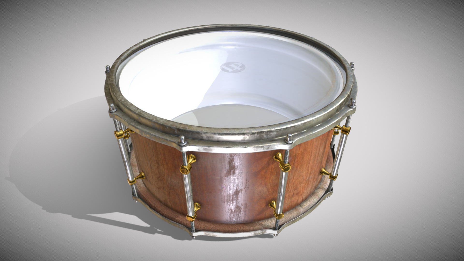 3D model Classic Drum - This is a 3D model of the Classic Drum. The 3D model is about a drum set with a white background.