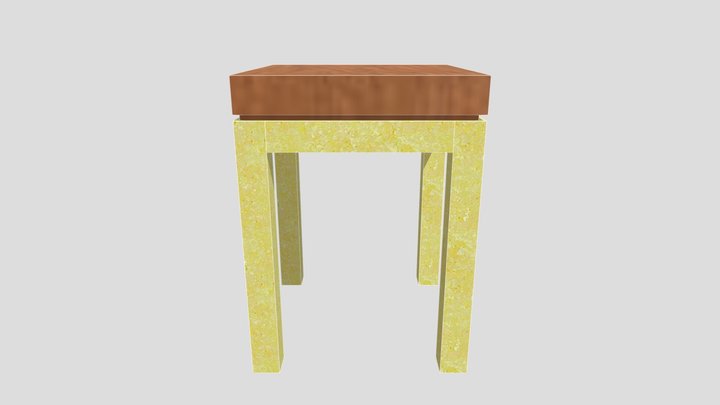 Bijzettafeltje vaneijckhout 3D Model