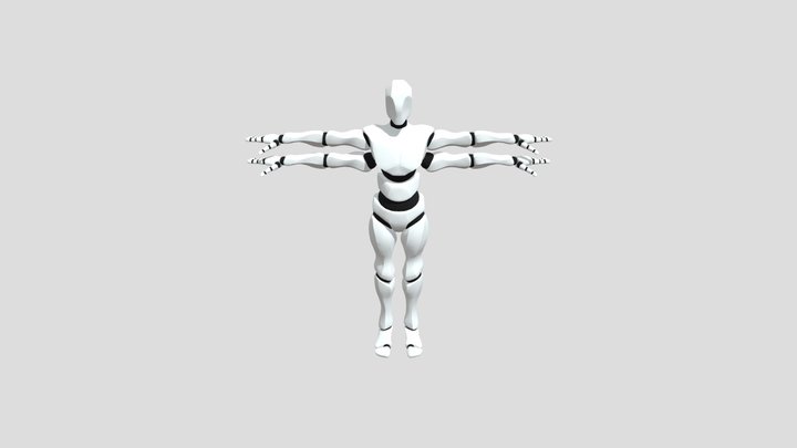 4 armed y-bot 3D Model