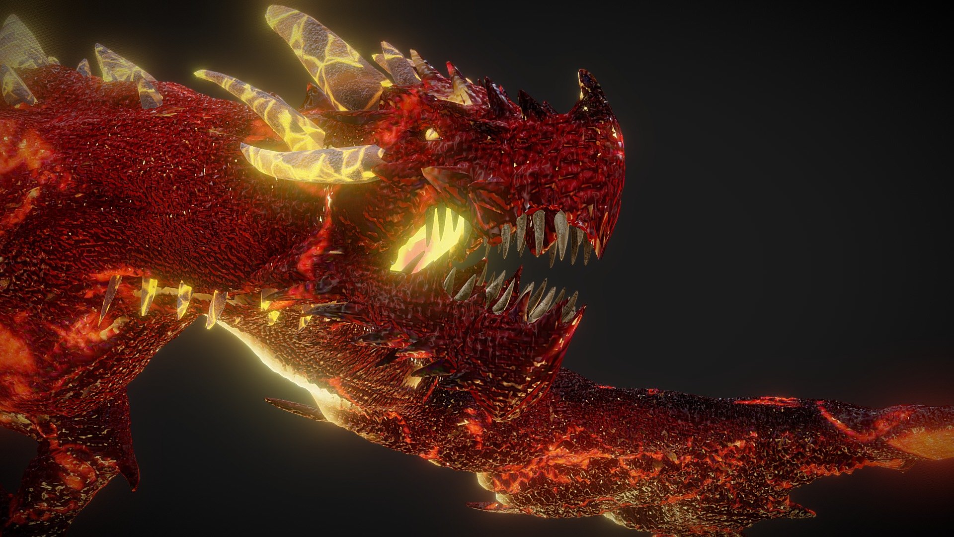 Red Lava Dragon - 3D model by KhangDuyNguyen189 (@KhangNguyen189 ...