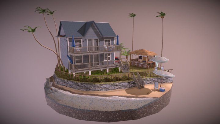 DAE Diorama - By the Ocean 3D Model