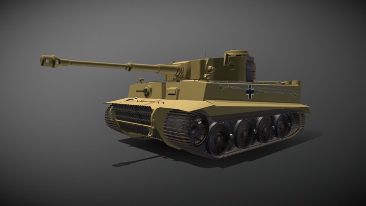 Panzerkampfwagen VI Tiger Ausf H1 3D Model