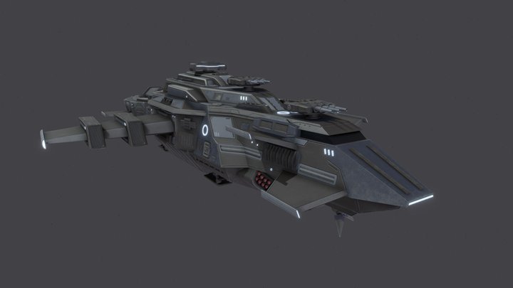 Spaceship "Sentinel-7" 3D Model