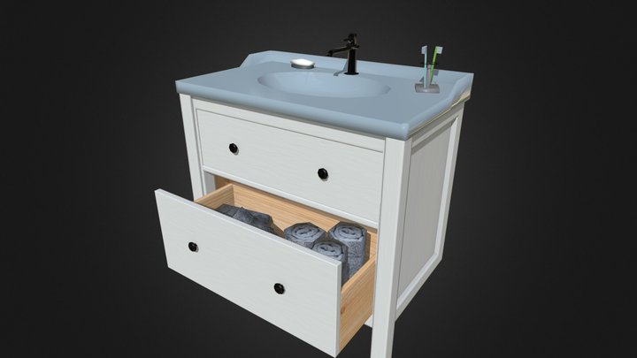 Sink cabinet A 3D Model