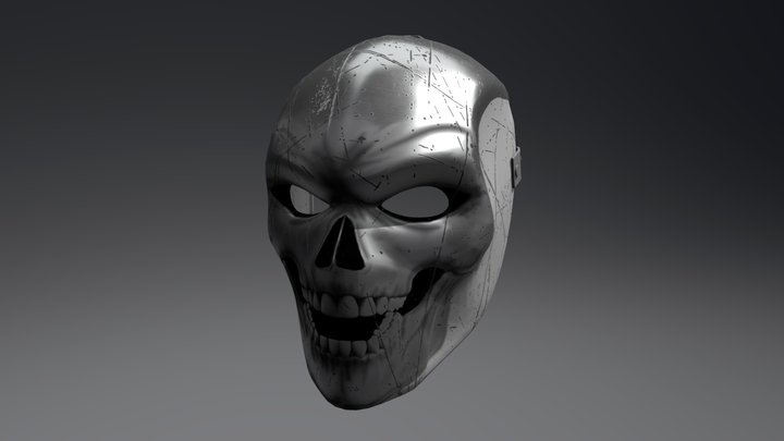 Bank Robber Mask (Skull) 3D Model