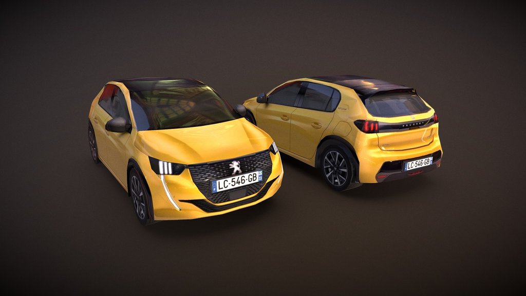 Nouvelle Peugeot 208 - lowpoly