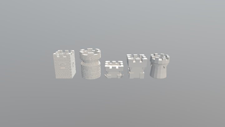 Mini towers 3D Model