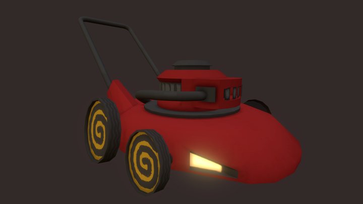 Handpainted Lawnmower 3D Model