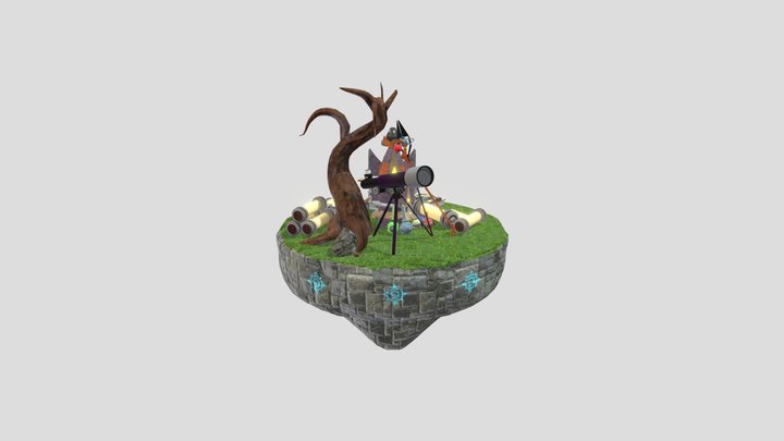 Wizard's Tower Diorama 3D Model