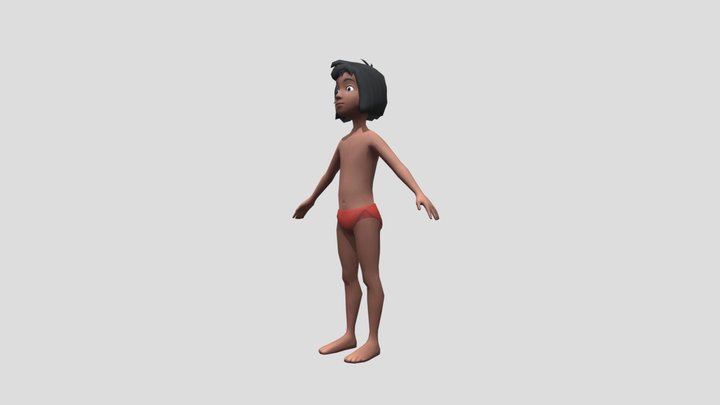 Mowgli (Disney) (rigged) 3D Model