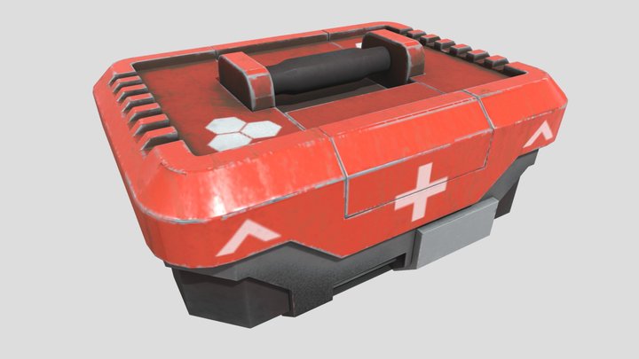SciFi heal box game ready asset 3D Model