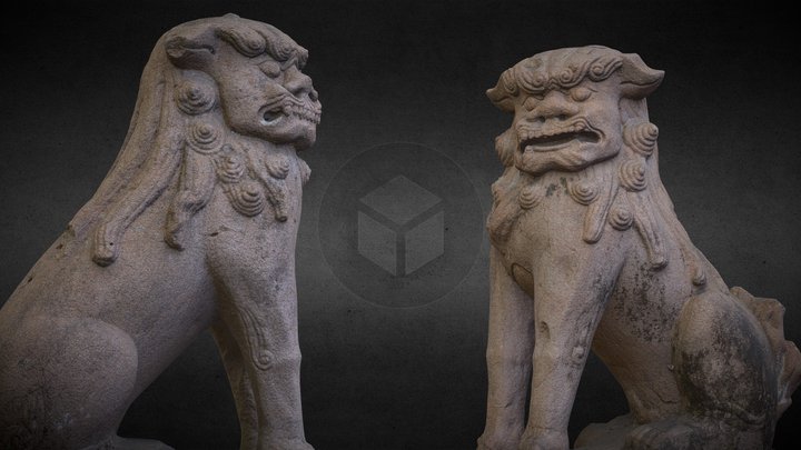 Lion-dog (Komainu, from Yasui-konpiragu Kyoto) – Free 3D Model STL