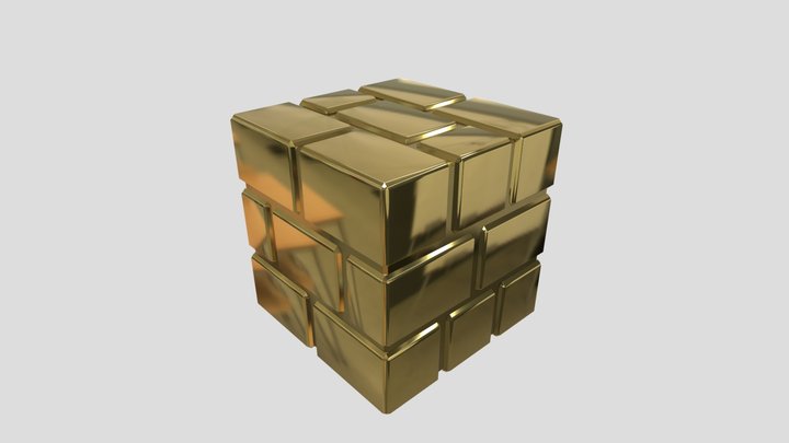 Super Mario Golden Brick Block 3D Model