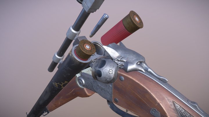 Argent Gun 3D Model