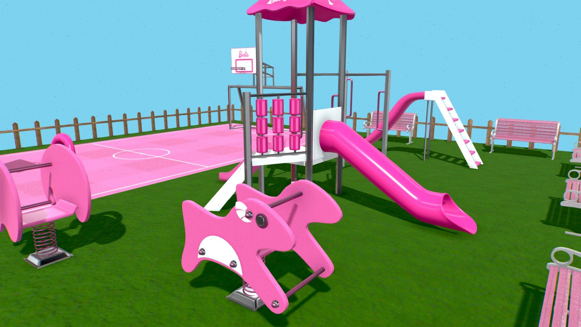 Barbie Playset - Download Free 3D model by arloopa [3d50801] - Sketchfab