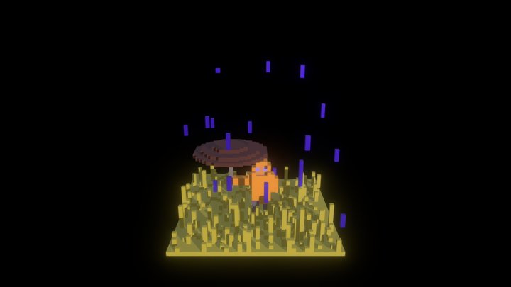 rainy day voxel 3D Model